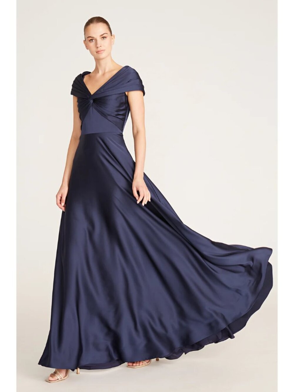 Theia Francesca Twist A Line Gown
